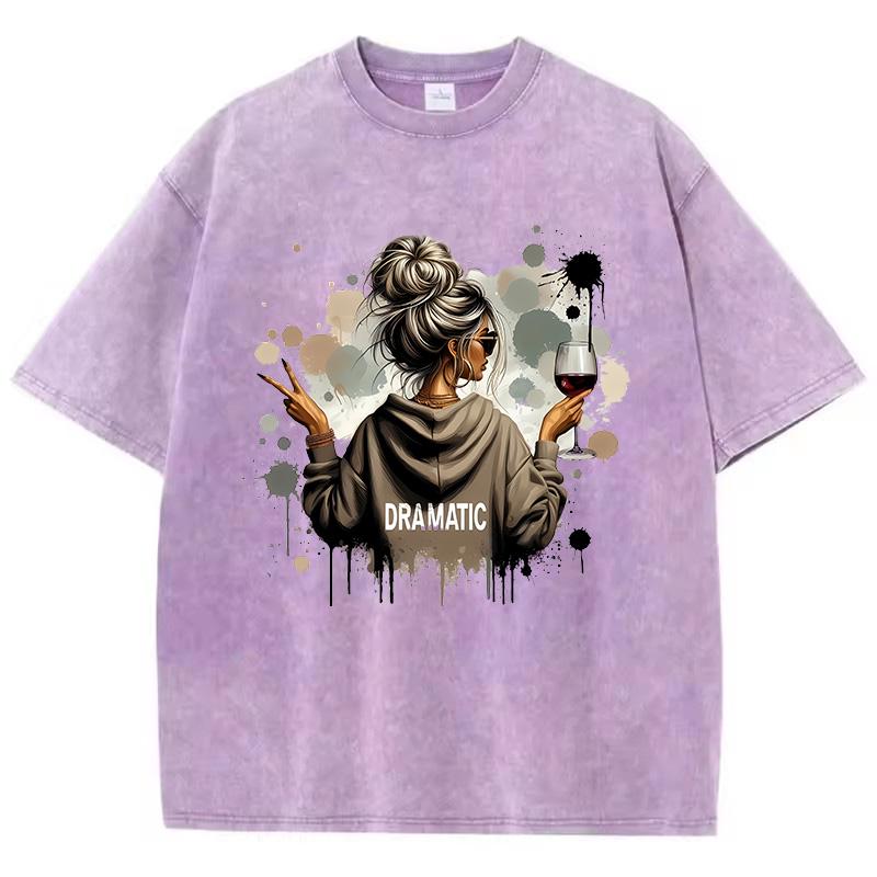 Oversize Cotton T Shirt Unisex Vintage Cheers Washed T-Shirt Graphic Tee Casual Streetwear Harajuku Top