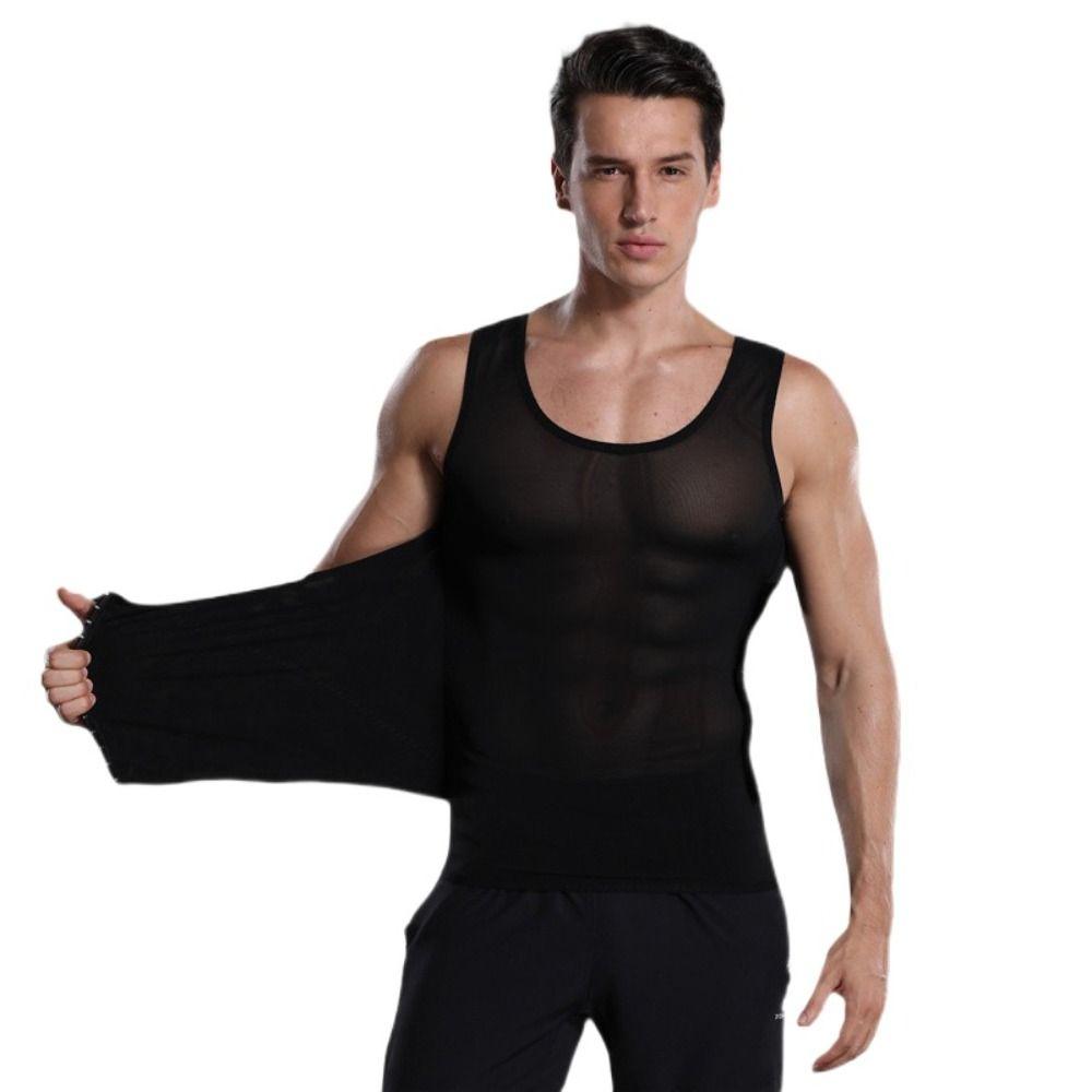 Belly Contracting Slimming Shapewear Thin Tummy Control Underwear Simple Body Shaper Vest Men  Man