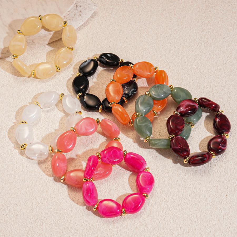 Acrylic Irregular Bracelet Candy Colored Oval Bracelet with Exaggerated Personality Niche Fashion Temperament and Handmade Accessories
