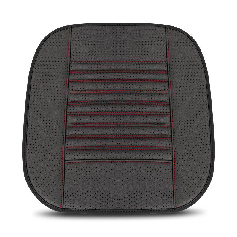 Universal Single Piece Cowhide Car Leather Seat Cushion - Non-slip Breathable Heightening Design for All Seasons