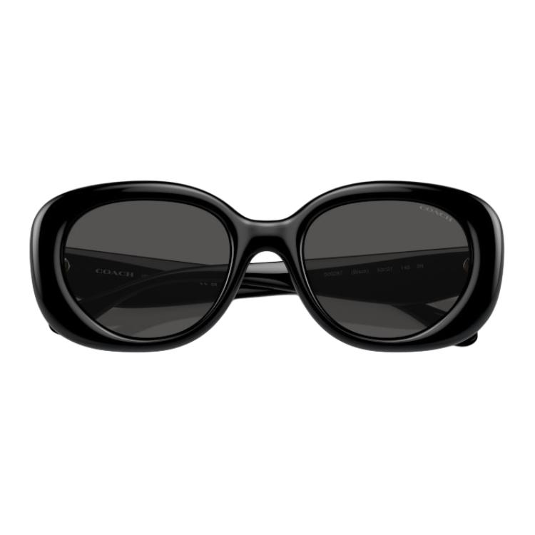 Coach 8391U Full Frame Design Injection Molded Oval Sunglasses Women Sunglasses Black 0HC8391U-500287