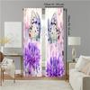 Flower Butterfly Digital Printed Window Curtains Polyester Material Suitable Living Room Kitchen Bedroom Study Dining Set Of 2 Made Great Decor
