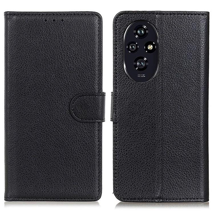 

For Honor 200 Pro 5G Case Litchi Texture PU Leather Wallet Protective Phone Cover