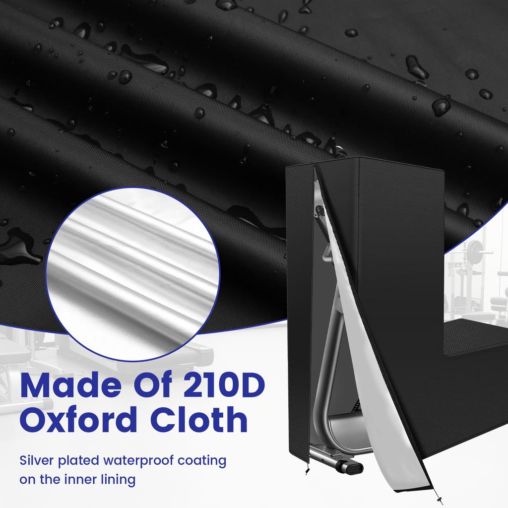 Elliptical Cover 210D Oxford Cloth Waterproof and Dustproof Elliptical Exercise Machine Cover with Zipper and Drawstring for Gym