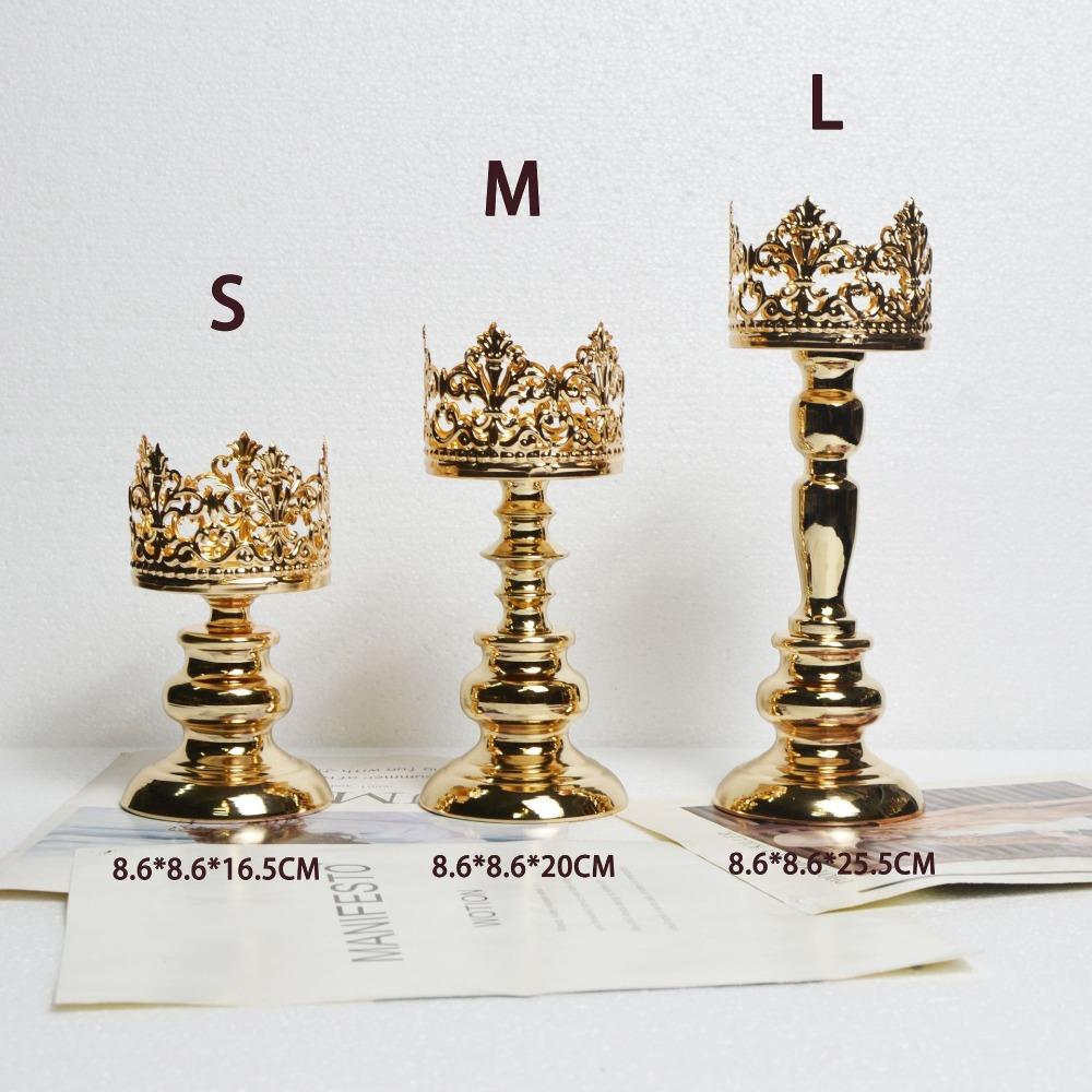 

1 шт. с ажурным узором настольные подсвечники ретро подставка для свечей Европа свадьба S золотой