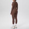 Zipper Crop Top Jacket & High-Waist Butt-Lifting Pocketed Pants Sports Set - Perfect for Yoga, Running, & Casual Fitness.