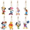 Mickey Minnie Pato Donald DIY Pintura de Diamante Desenho Animado Chaveiros Presentes de Aniversário para Crianças Pingentes de Bolsa Desenho Animado e Lembrancinhas