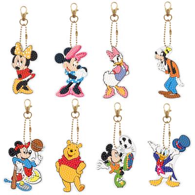 Mickey Minnie Donald Duck DIY Cartoon Diamantmalerei Schlüsselanhänger Kindergeburtstagsgeschenke Cartoon Taschenanhänger und Souvenirs