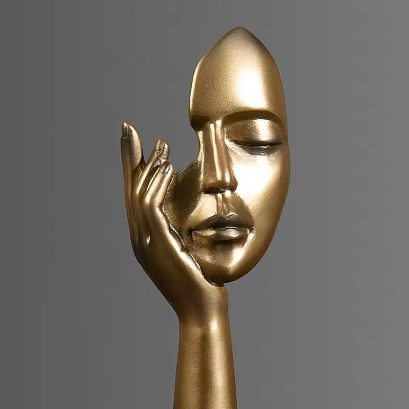 Nordic Luxury Abstract Statue - Desktop Ornament Figurine for Home Office Interior Art Decor