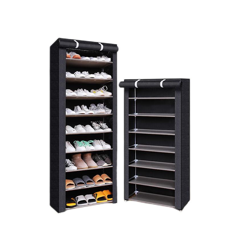 Economical Multi-Layer Shoe Rack: Steel Pipe Assembly, Dustproof Cabinet for Dorms & Homes