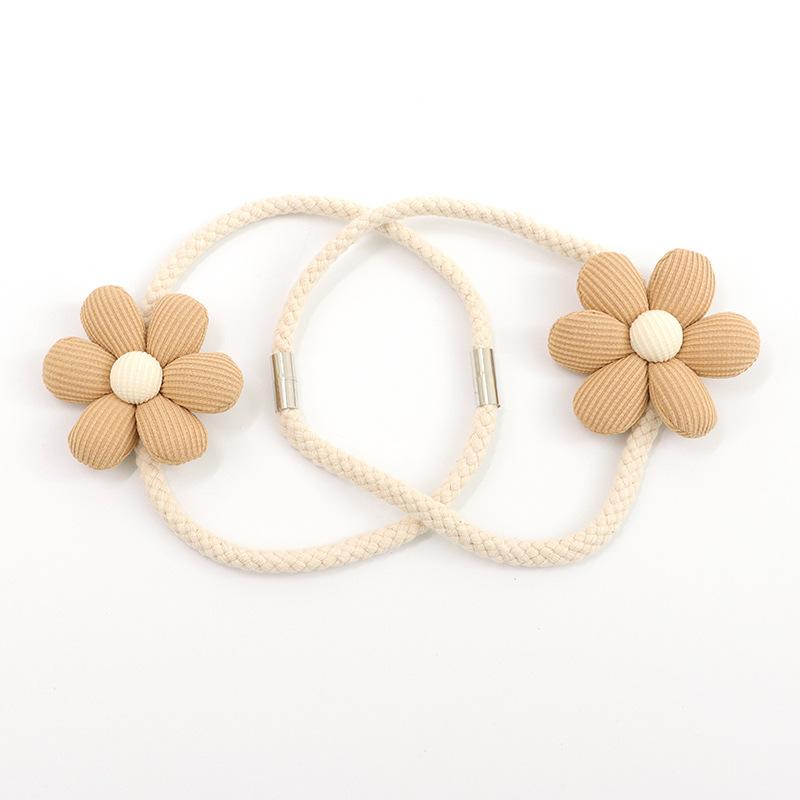 2PCS Flower Curtain Magnetic Tie Rope Backs Holdbacks Buckle Clips Accessory Rods Accessoires Hook Holder Home Decorations