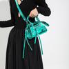 Bag 2025 New Korean Version Fashion Rivet Personalized Ins Women's Shoulder Crossbody Glossy Small Square Bag Pu