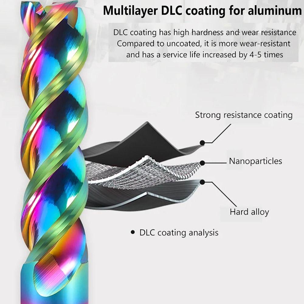 HRC65 Metal Milling U-groove CNC Carving Bit Special CNC 3 Flute End Mill