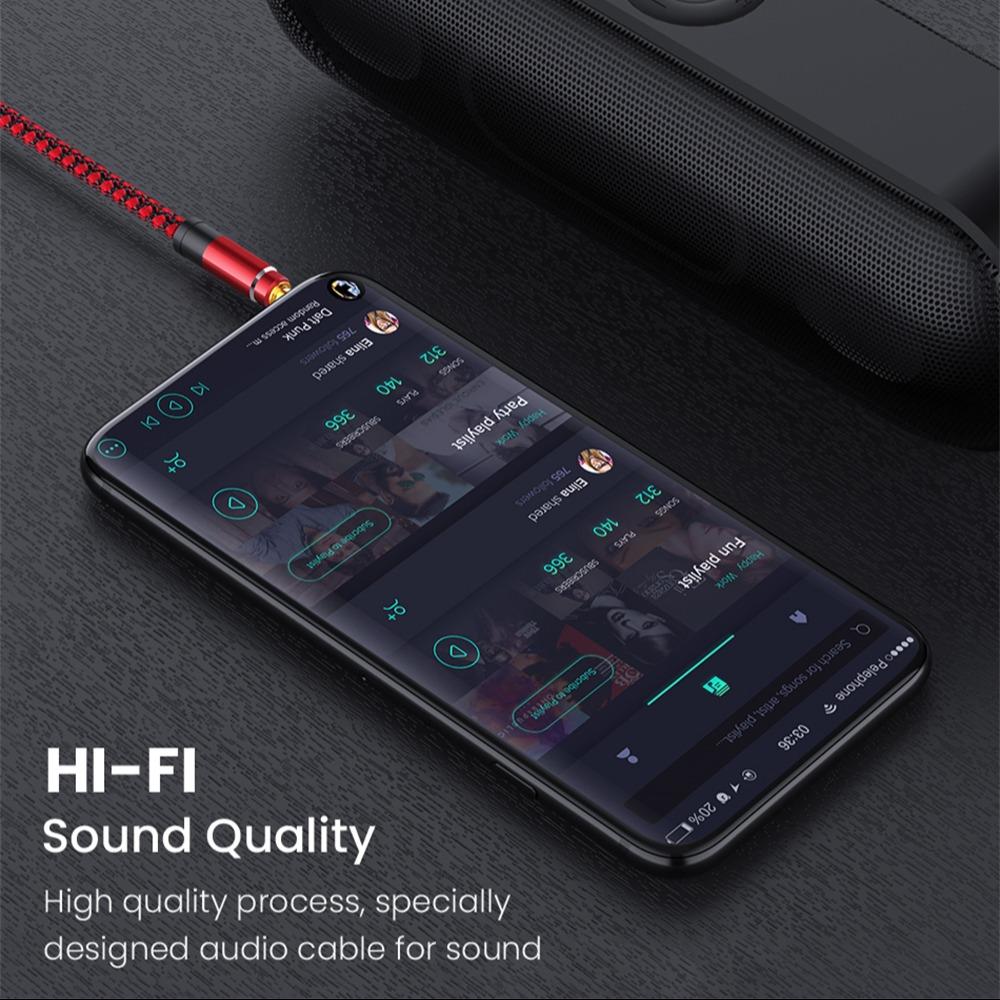 

3 Pcs 3.5mm Audio Cable 4 Sections AUX Line Portable AV Cable Automobile