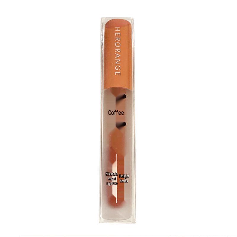 HERORANGE Twilight Milkshake Velvet Air Matte Lip Glaze: Non-Stick, Whitening, Student-Friendly Lip Mud