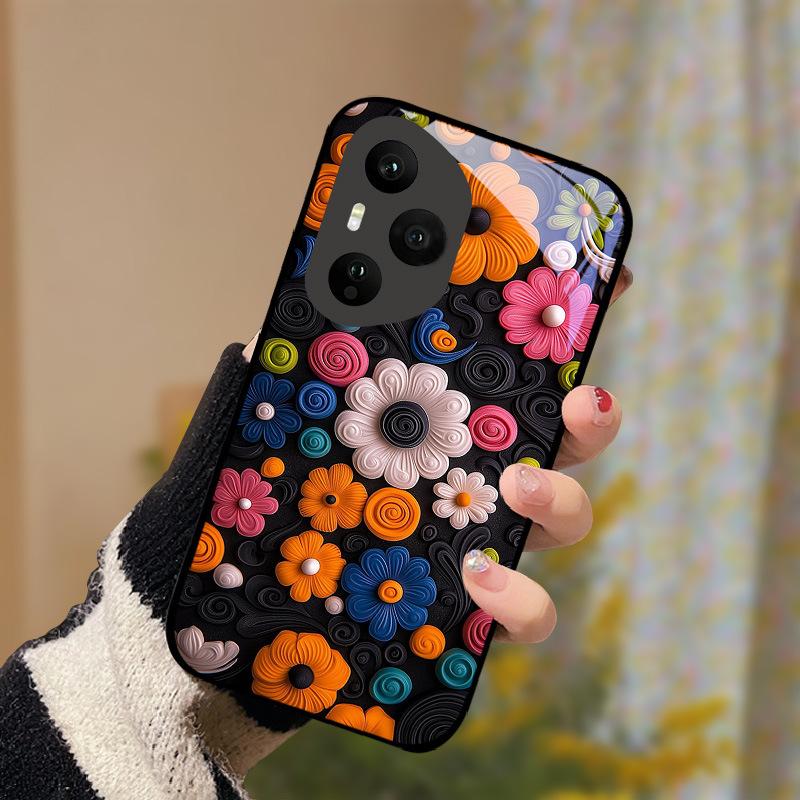 Tempered Glass Phone Case For Honor 400 Pro Honor400 Lite 5G Cover Luxury Painted Hard PC Fundas Shockproof Protective Shell