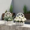 Hanging Garden Fence Flower Pot Picket Fence Design Wall Mounted Flower Container  Wall Decor