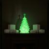Elegant Living Room Decoration 3D Printed Christmas Tree Figurine with Eight-pointed Star Topper, Modern Minimalist DIY Paintable Art Sculpture