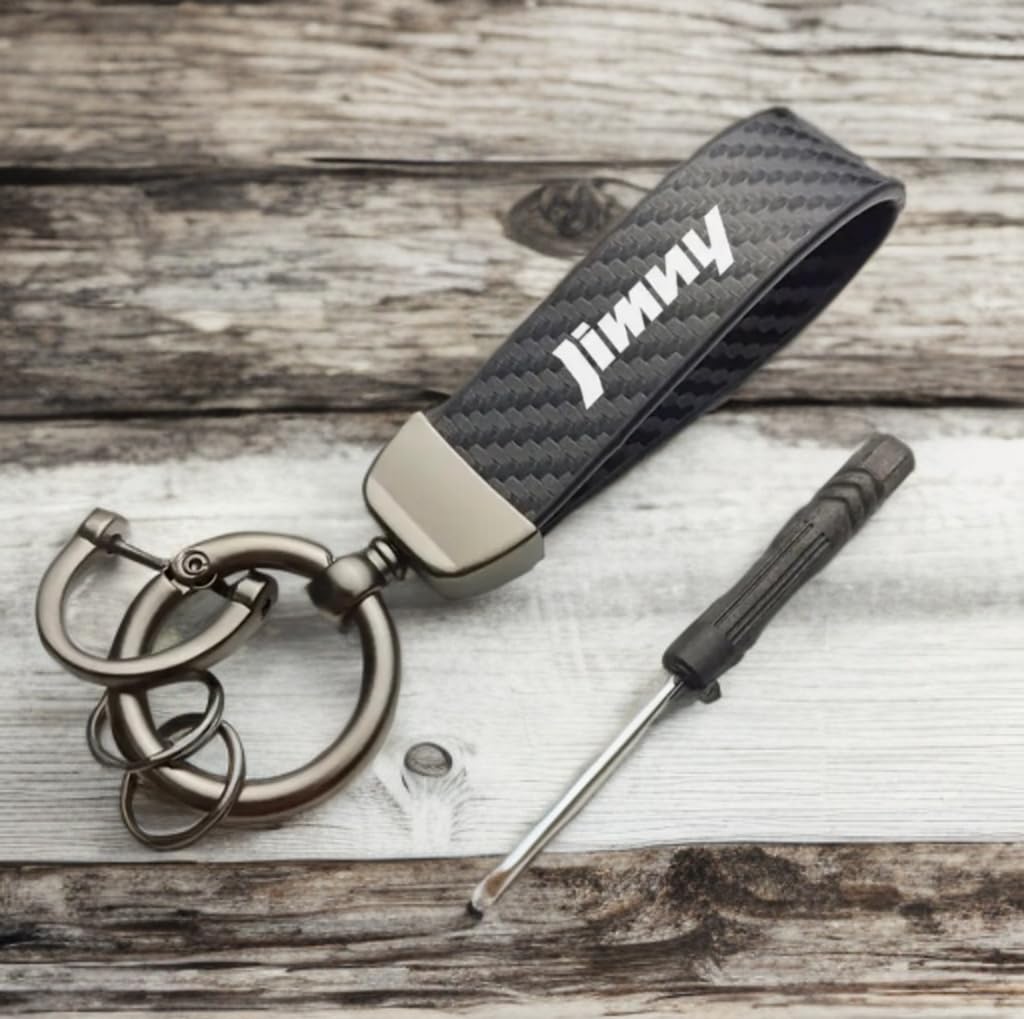 Keychain Carbon Fiber Keychain Case for Jimny Jimny and Jimny Sierra One JB64, Nomad, (Logo Only) [Used]