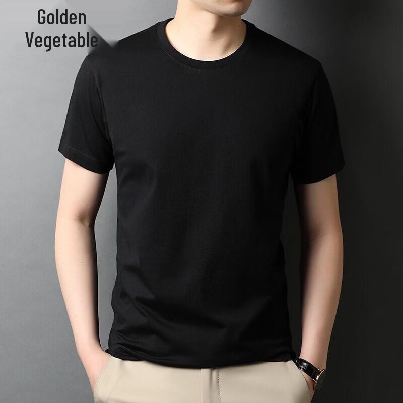 Men's 100% Cotton Round Neck Short Sleeve T-shirt
