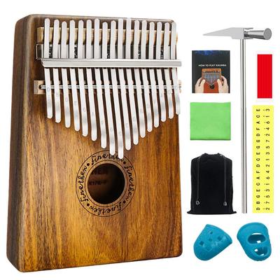 FINETHER 17-Key Acacia Wood Kalimba with Storage Bag