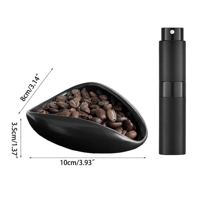 Convenient Coffee Dosing Set Ceramic Cup Trays Plastic Spray Bottle Coffee Brewing Supplies Perfect for Precise Brewing