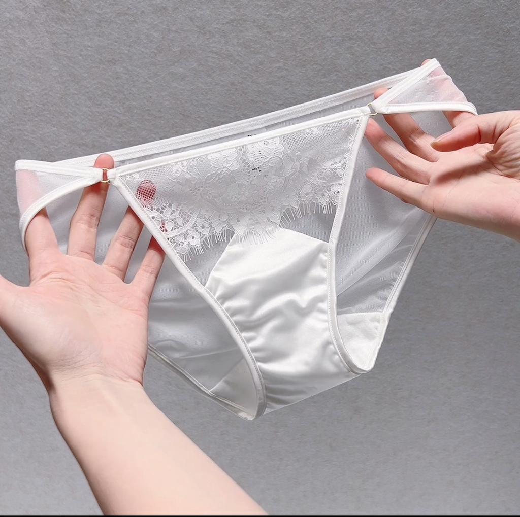Women's Lace Panties Mid Waist Triangle Briefs Elastic Waist Sexy Comfortable Sexy Bikini Underwear Cheeky Underwear Panties Hipster Lace Trim Panties