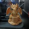 3D Printing Dragon Flower Pot Succulent Green Plant Pot Flower Fantasy Flying Dragon Holding Pot Desktop Storage Decorative Pen Holder