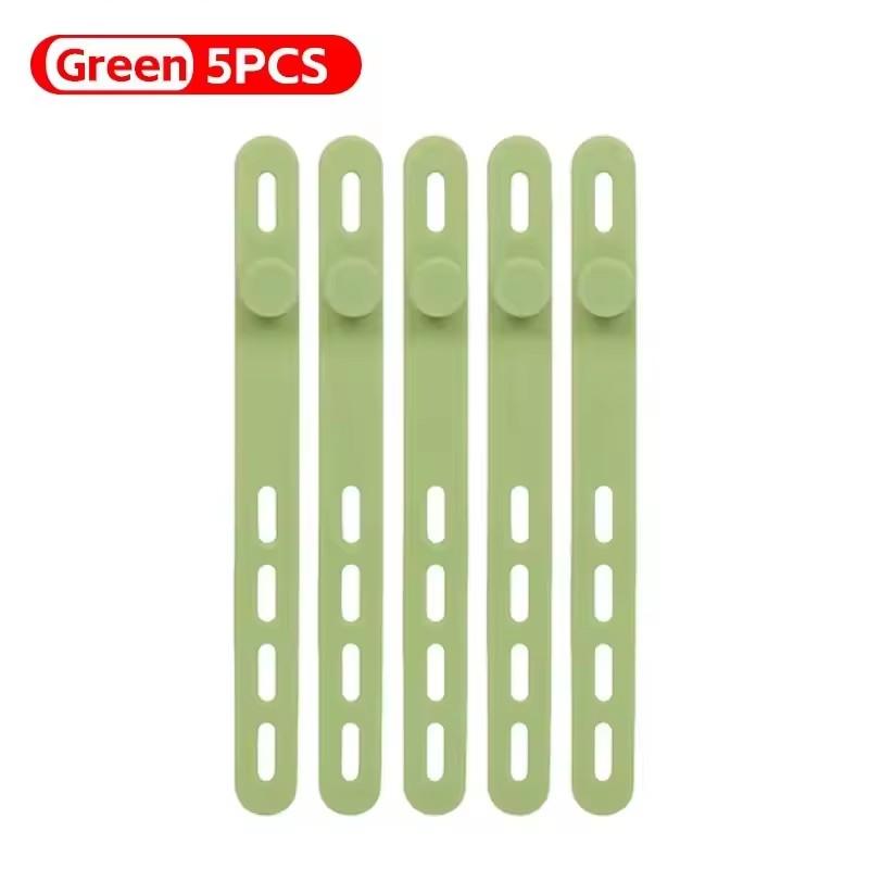 Cable Organizer Reusable Silicone Cable Ties Desk Winder Wire Management Clips for Earphone USB Cord Mouse Home Office Travel