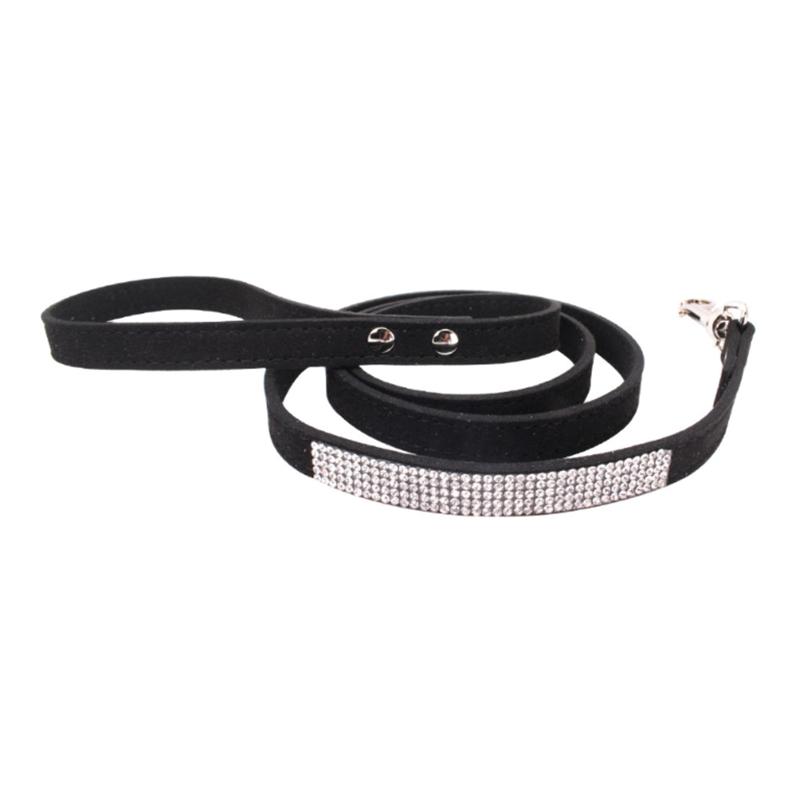 2 Stück Hundehalsband Kordelzug Seil Set Kristall Bling für Strassstein Verstellbares Band Welpe für Katzen Halsbänder Hals Hals St