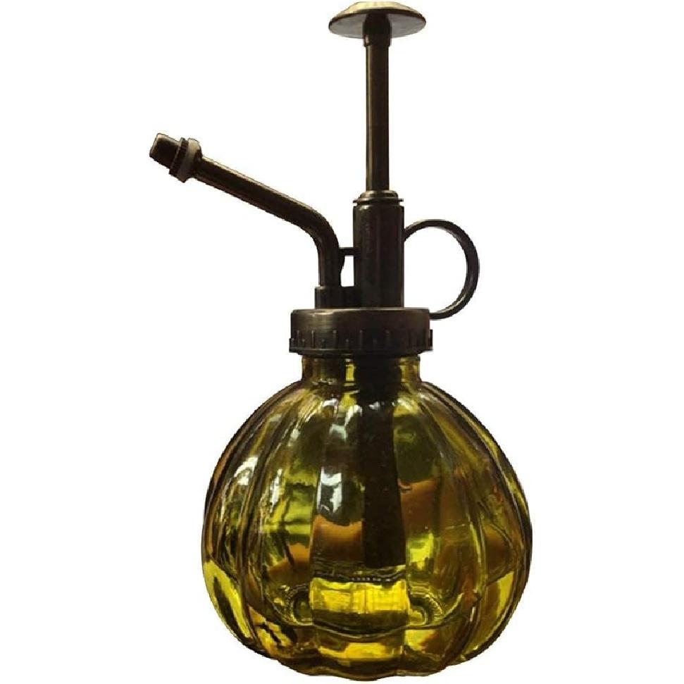 

Скляна лійка, Вінтажний стиль Сприцер з бронзовою пластиковою помпою зверху Лійка для поливу однією рукою Скляний пульверизатор Містер для рослин (Прозорий) зелений