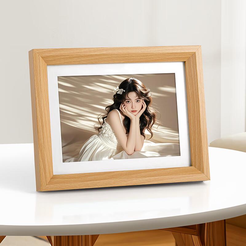 Versatile Nordic Photo Frame for Tabletop & Wall Display 8 inch