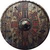 Round Metal Poster, Retro Embossed Viking Shields, Home & Garage Decor