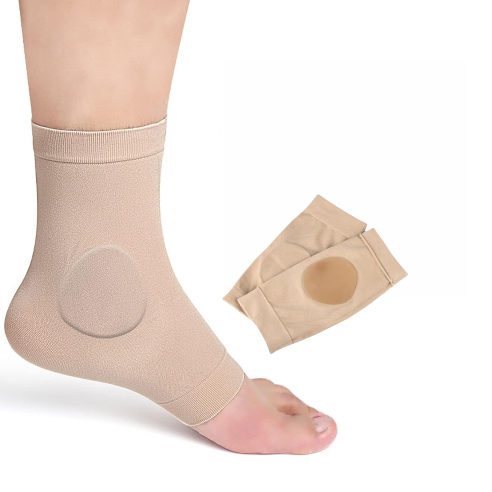 

Ankle Heel Exercise Includes Foot Suitable for Tennis Boots and Skates Support, Protection, Breathable, Comfortable, Durable, Support, Pad, Thin, бежевый