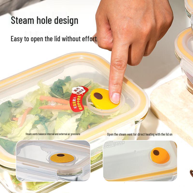LocknLock Round Heat-Resistant Glass Food Storage Container
