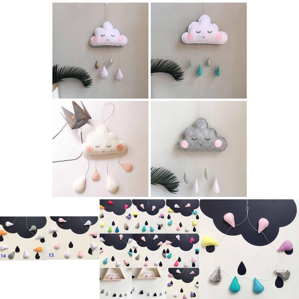 Hochwertige Baby Kinderzimmer Wolke Regentropfen Wandbild Dekor Aufkleber