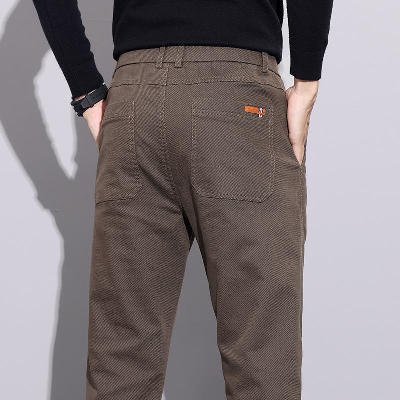 6 typů kávy Černá Šedá Podzimní a zimní Pánské kalhoty s fleecem/Běžné Volitelné Slim fit Rovná nohavice High-end Ležérní kalhoty pro mírně pokročilé