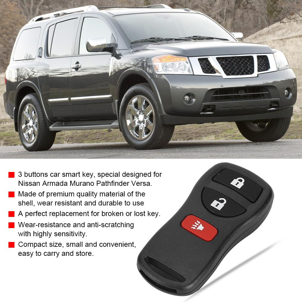 3-Tasten Keyless Entry Fernbedienung Autoschlüssel Passend für Nissan Armada Murano Pathfinder Versa KBRASTU15
