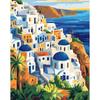 CHENISTORY Paint By Number Town Landscape For Adults DIY Frame Picture By Numbers Seascape Acrylic Paint On Canvas Home Decor