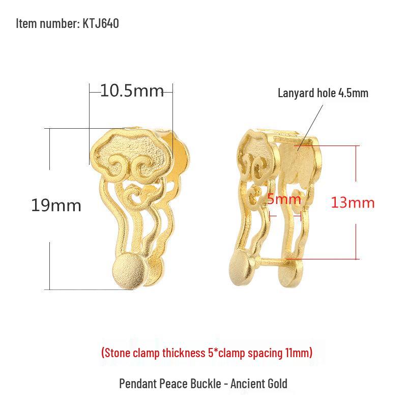 

Xiangyun S925 Silver Jade Buckle Pendant Clip - Jadeite Jewelry DIY Setting