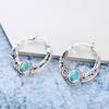 Luxury Eagle Feather Earrings with Turquoise Inlay for Party Wedding
