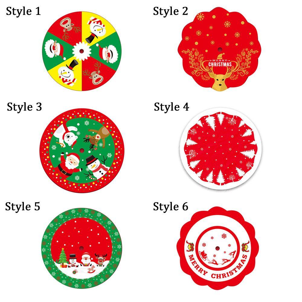 Party Decor Happy New Year Christmas Tree Skirt Xmas Floor Cover Carpet Floor Mat Outdoor Blanket