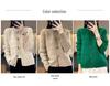 Women's Retro Loose Fit Wool Cardigan with Horn Buttons - Autumn/Winter Collection