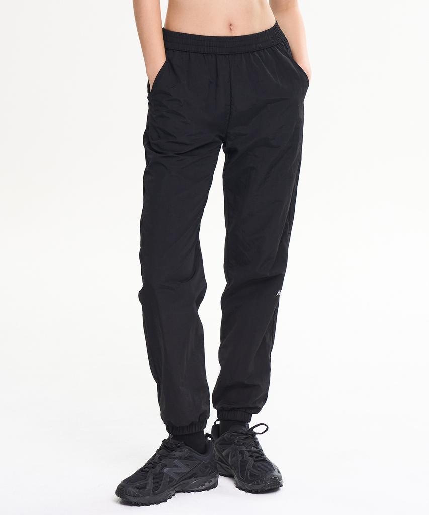 Leijibi Camp Running Sports Pants Windbreaker Jogger Pants W Black