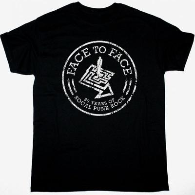 New FACE TO FACE 30 YEAR ANNIVERSARY Cotton Black All Size T Shirt Unisex T-Shirt