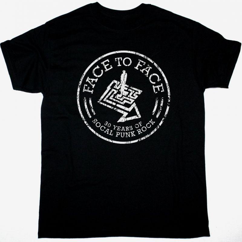New FACE TO FACE 30 YEAR ANNIVERSARY Cotton Black All Size T Shirt Unisex T-Shirt XXXXL