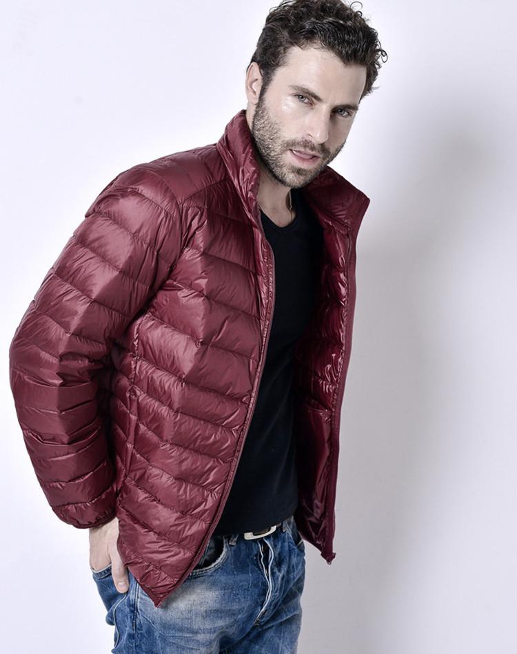 Men's Plus Size Lightweight Hooded Down Jacket - Ultrathin, Extra Large, Middle-Aged Fit for 300 Lbs