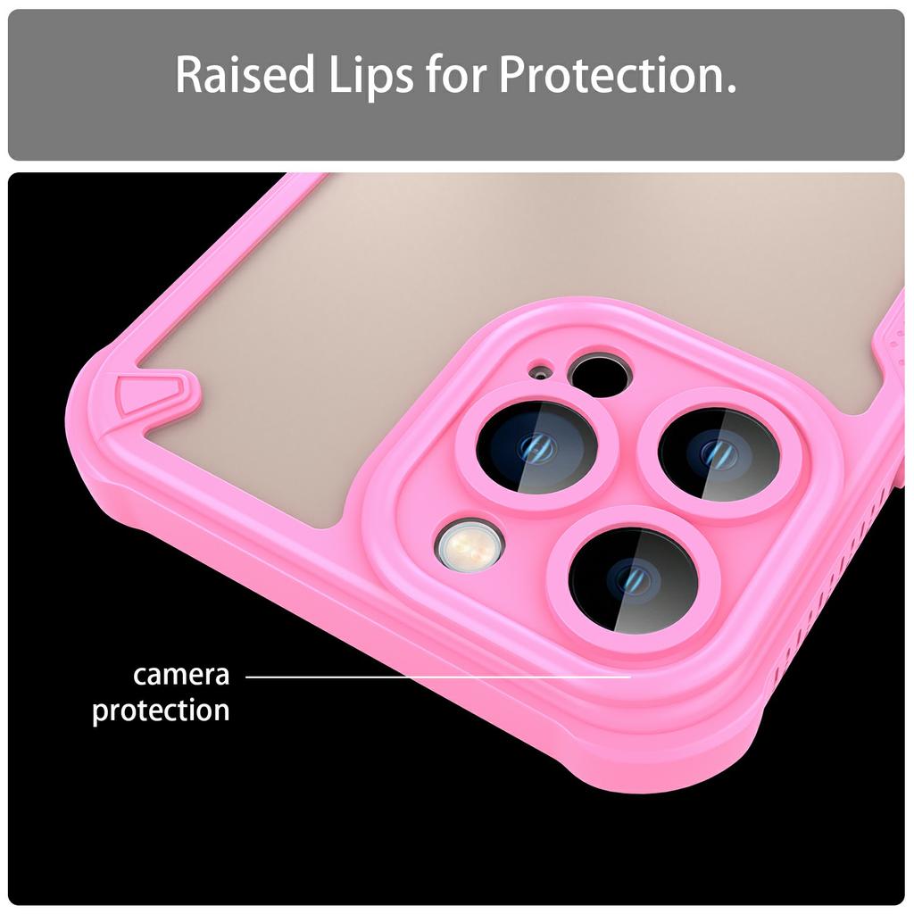 For iPhone 13 Pro Max Case PC+TPU Frosted Phone Back Cover