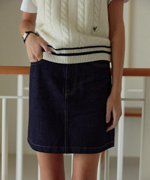 Depound Denim Mini Skirt [Indigo]