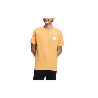 Neo Smiley Print Sport Crew Neck Retro American Dopamine T-Shirt Men Tops Orange-Yellow GP5789